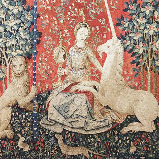 visuel de la tapisserie murale de la Dame à la Licorne