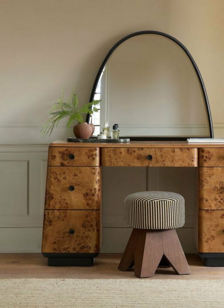 bureau commode en loupe orme