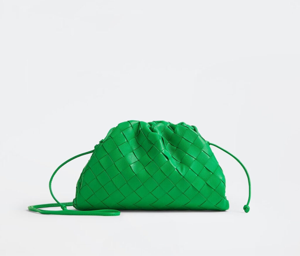 sac vert en cuir