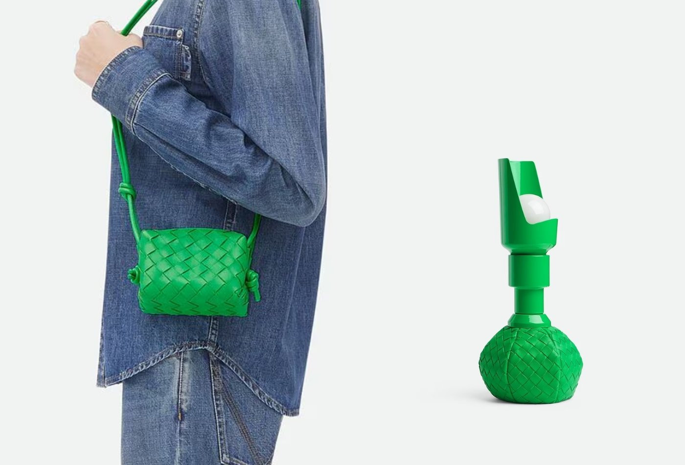 sac et lampe de couleur verte