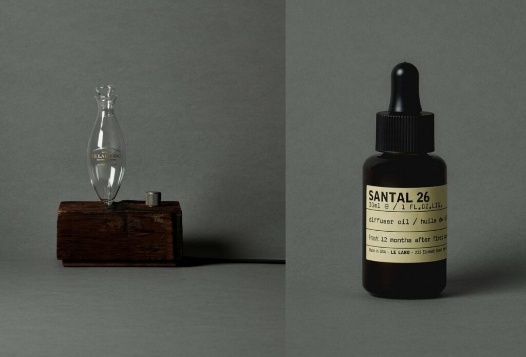 diffuseur de style rétro et huile pour diffuseur de la marque Le Labo