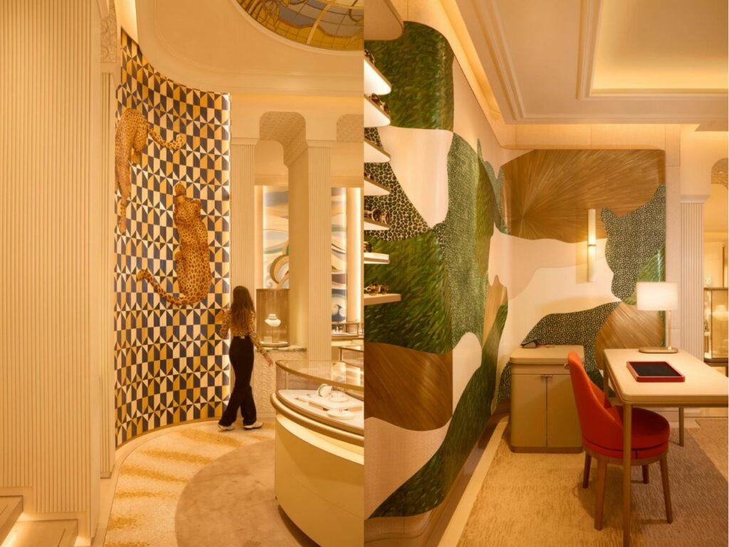 marqueterie dans la boutique Hermès à New-York